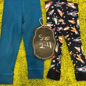 H&M Kids Rocket Pajama Bottoms - Teal and Navy